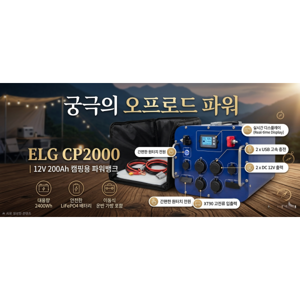 12V200 Ah 인산철 배터리 파워뱅크