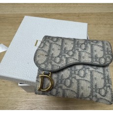 디올 오블리크 새들 지갑 그레이 (정품)